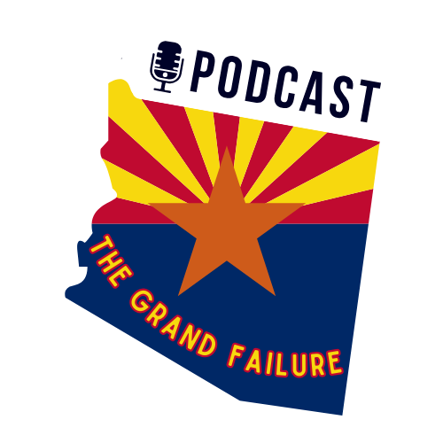 logo for the grand failure podcast